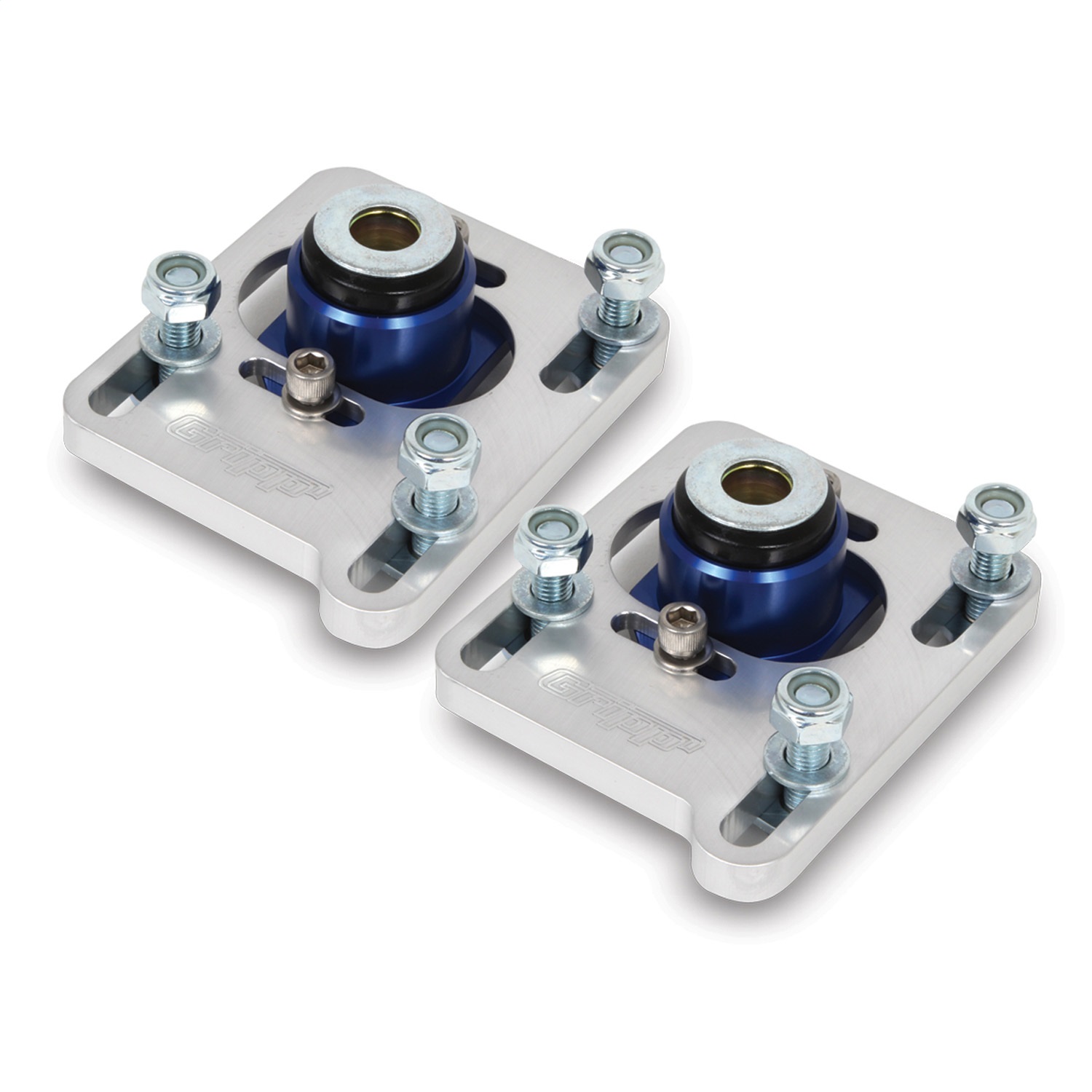 BBK 2527 - 94-04 Mustang Caster Camber Plate Kit - Silver Anodized Finish