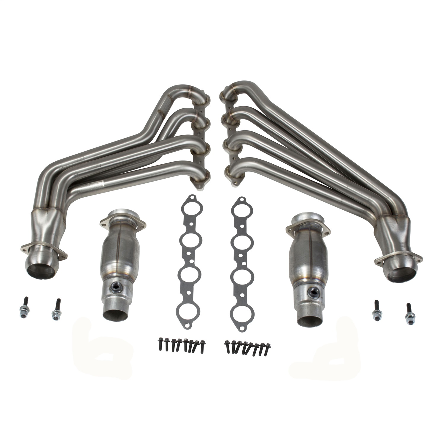 BBK 40215 - 10-15 Camaro LS3 L99 Long Tube Exhaust Headers With Converters - 1-3/4 304 Stainless