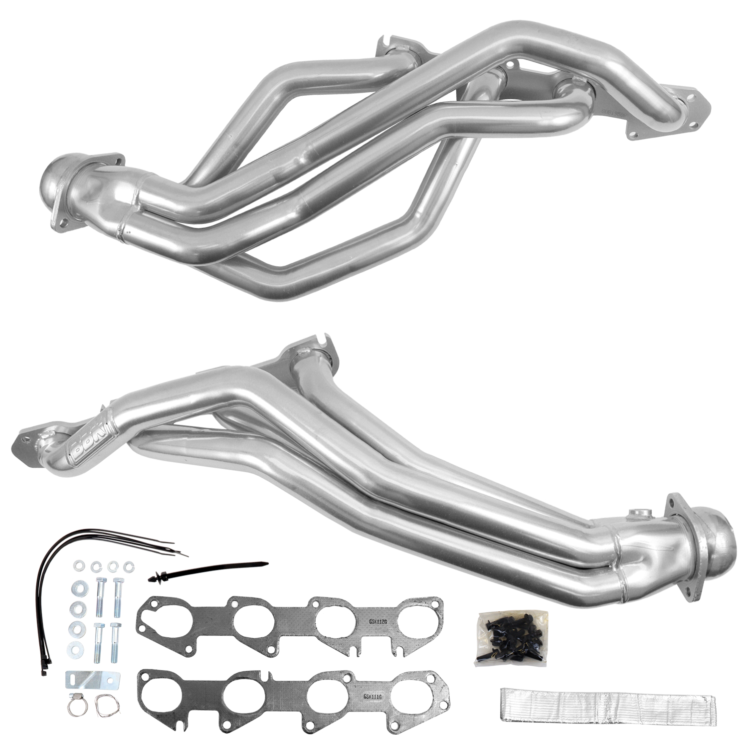 BBK 19500 - 2009-2024 RAM 1500 HEMI 5.7L 1-3/4 LONG TUBE HEADERS (POLISHED SILVER CERAMIC)