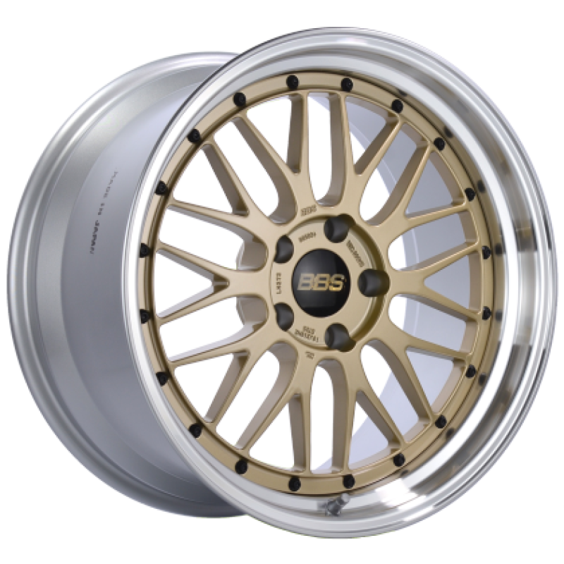 BBS LM282GPK - LM 19x11 5x130 ET50 CB71.6 Gold Center / Diamond Cut Lip Wheel