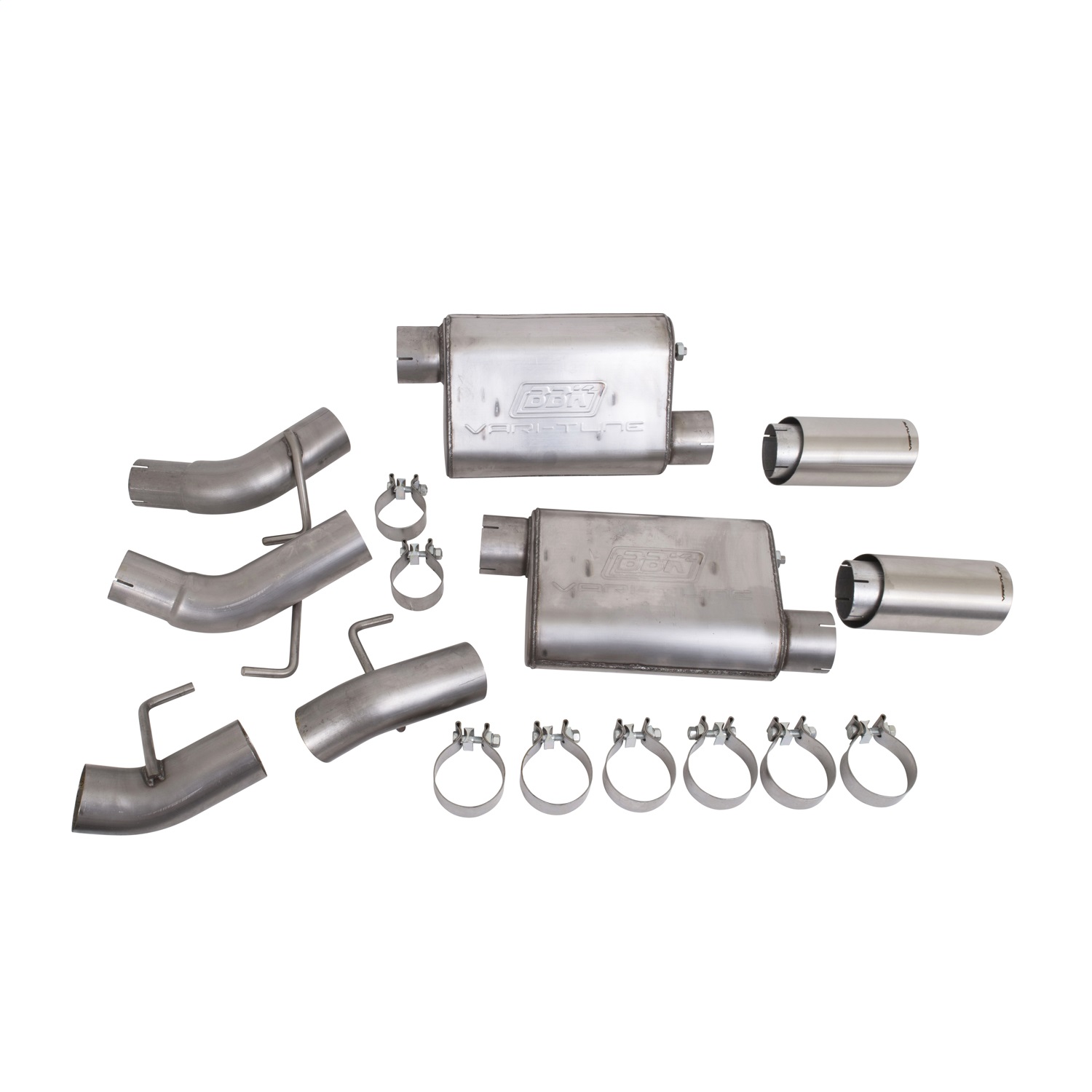 BBK 41065 - Vari-Tune Axle Back Exhaust Kit 2 Adjustable Performance Mufflers 2-3/4 Pipe 4 in. Tips