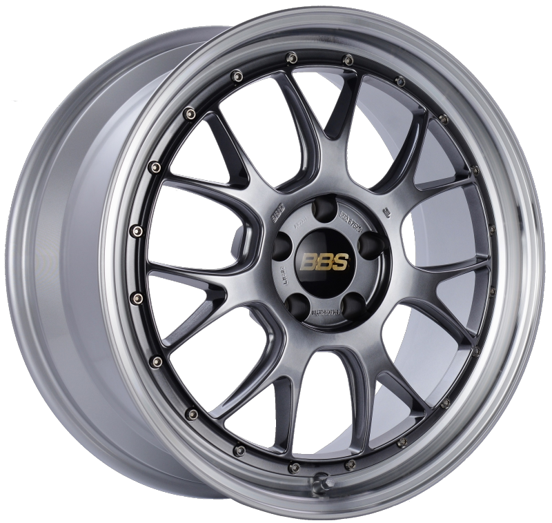 BBS LM322DBPK - LM-R 19x8.5 5x112 ET38 Diamond Black Center Diamond Cut Lip Wheel -82mm PFS/Clip Required