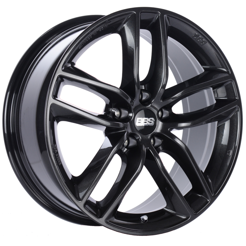 BBS SX0302CB - SX 17x7.5 5x112 ET35 Crystal Black Wheel -82mm PFS/Clip Required
