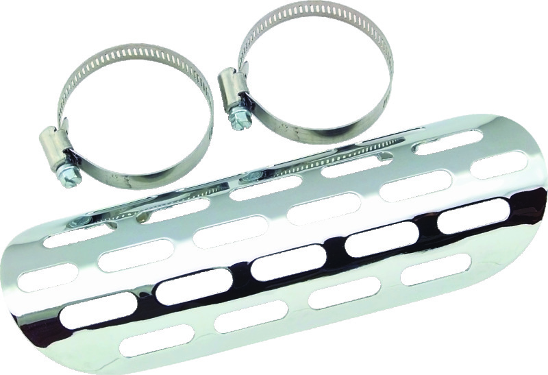 Bikers Choice 150861 - Chrome Perforated Heat Shield Fits 1 3/4 & 2 Inch Pipe Custom Bikers Choice 150861 - Chrome Perforated Heat Shield Fits 1 3/4 & 2 Inch Pipe Custom