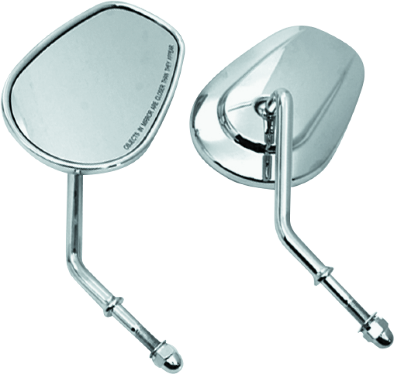 Bikers Choice 482008 - Chrome Tapered Short Stem Mirrors Pr
