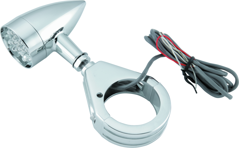 Bikers Choice 482422 - Chrome Mini LED Turn Signals W/ 41 MM Clamp Universal Custom Pr Bikers Choice 482422 - Chrome Mini LED Turn Signals W/ 41 MM Clamp Universal Custom Pr