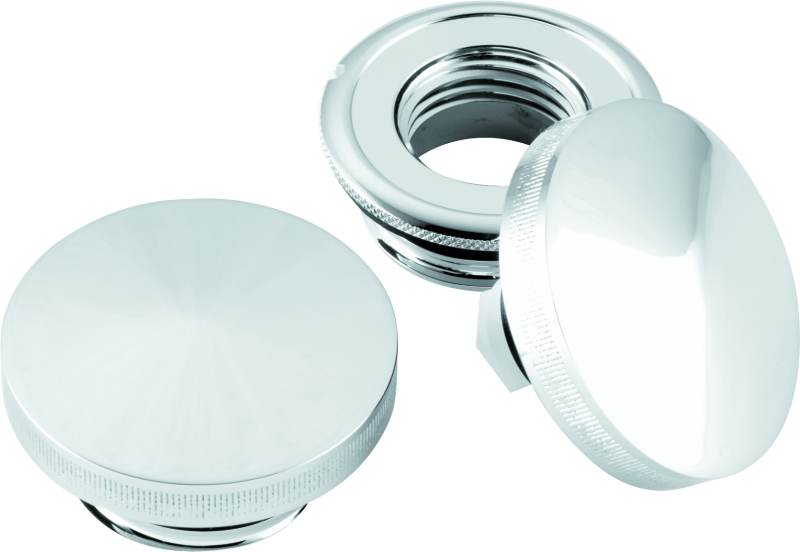 Bikers Choice 482474 - 82-Up Chrome Pointed Gas Cap Set With Paint Savers Bikers Choice 482474 - 82-Up Chrome Pointed Gas Cap Set With Paint Savers