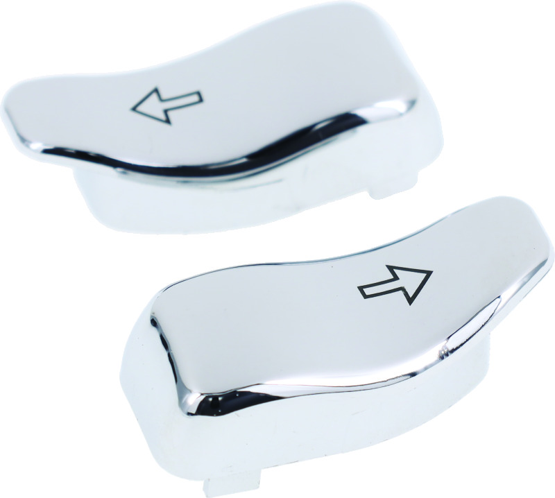 Bikers Choice 483317 - 14-Up FLHR FLTR Chrome Turn Signal Switch Extensions Pr