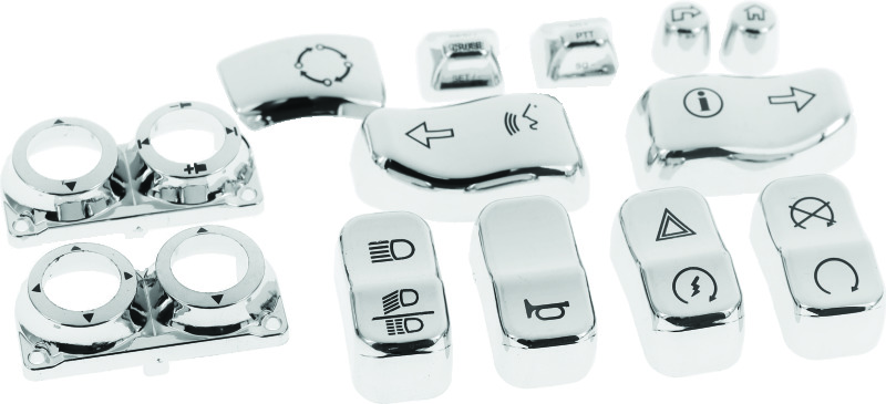 Bikers Choice 483319 - 16-18 FLHTK/L Chrome Switch Cap Kit