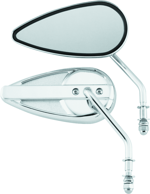 Bikers Choice 489828 - 65-Up Chrome Teardrop Mirror Universal Custom Pr
