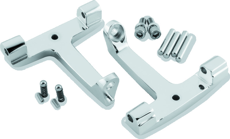 Bikers Choice 488720 - 93-20 FLH FLT Chrome Pasanger Floorboard Bracket Replaces H-D 53070-00A