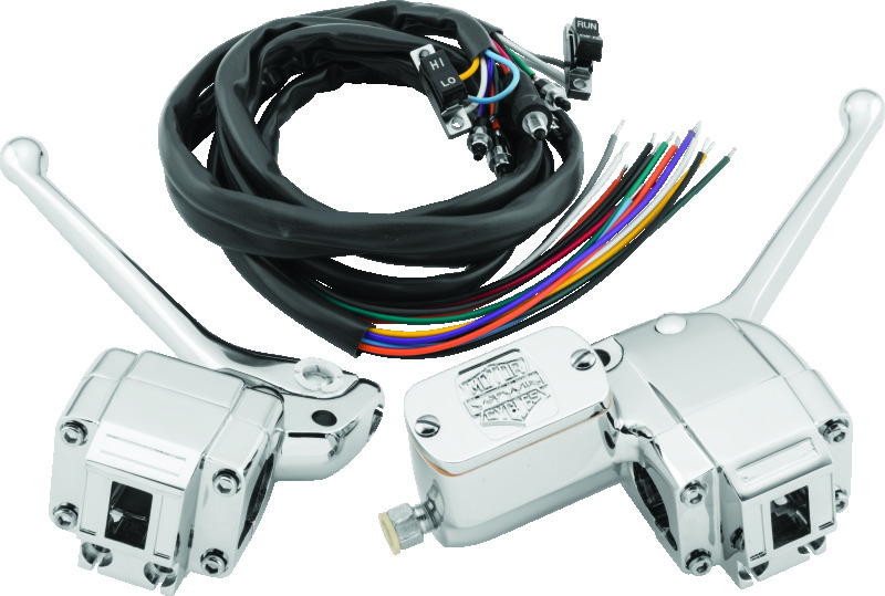 Bikers Choice 488814 - 73-81 Big Twin & XL Chrome Handlebar Control Kit W/Black Switches Bikers Choice 488814 - 73-81 Big Twin & XL Chrome Handlebar Control Kit W/Black Switches