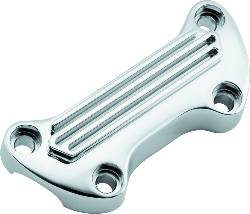 Bikers Choice 489999 - 74-Up Chrome Finned Handlebar Clamp
