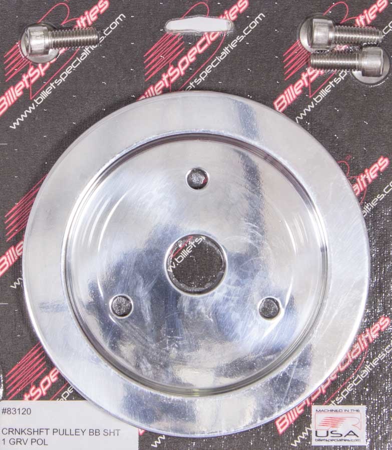 Billet Specialties 83120 - Polished BBC 1 Groove Lower Pulley