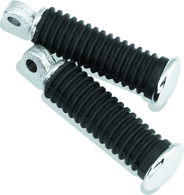 Bikers Choice 490358 - Chrome Cap Rider Pegs Male Mount Style Replaces H-D 49117-77T