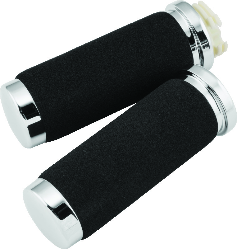 Bikers Choice 491310 - 81-Up Big Twin & XL With Dual Cable Black Cushion Grips With Sleeve Pr