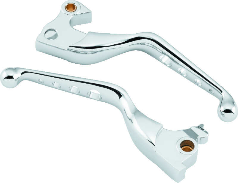 Bikers Choice 490874 - 14-Up XL Chrome O Series Holed Lever Set