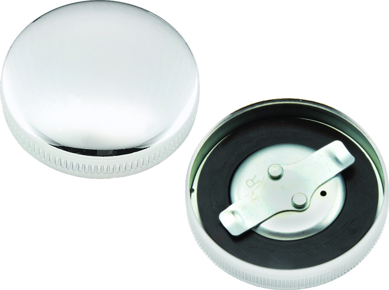 Bikers Choice 490447 - 36-E73 Chrome Early Vented Gas Cap Single & Fatbob Tank Right Side Repl H-D 61103-36
