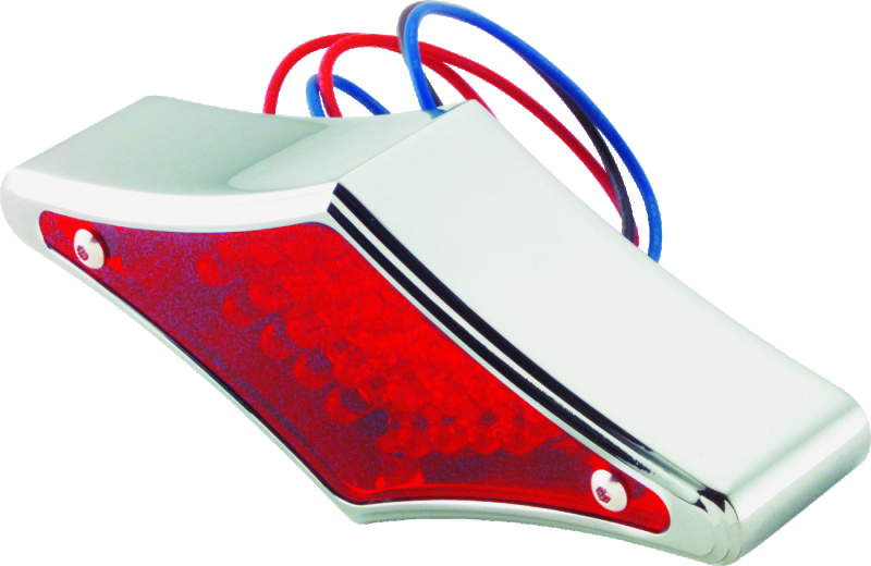 Bikers Choice 490307 - Chrome Diamond LED Taillight Red Lens Universal Custom