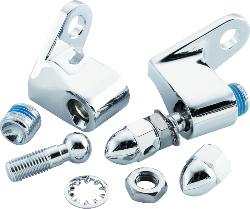Bikers Choice 493217 - Chrome Front Turn Signal Mounting Kit Universal Custom