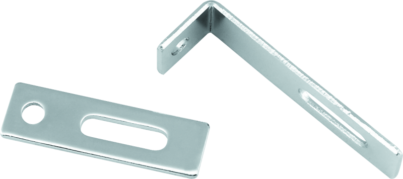 Bikers Choice 492825 - Flat Chrome Exhaust Support Bracket 7/8 X 3 Inch Universal Custom
