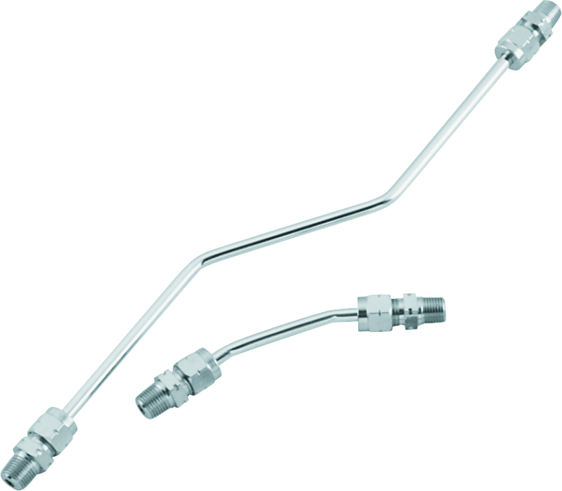 Bikers Choice 492651 - 66-84 Shovelhead Chrome Rocker Box Oil Line Set Replaces H-D 17506-66A