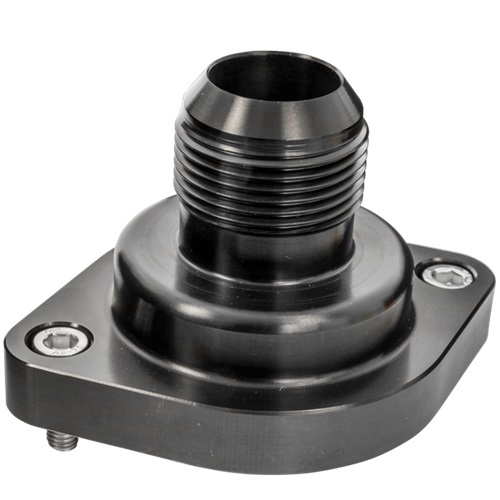 Billet Specialties BLK90900 - LS Thermostat Housing w/ 16AN Male Nipple Black