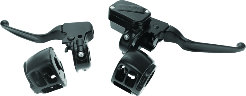 Bikers Choice 601449 - 15-17 Softail Black Handlebar Control Kit 1/2 Inch Bore Single Disc