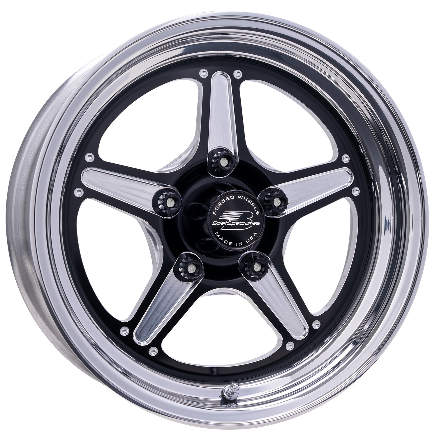 Billet Specialties BRS23540F6122 - Street Lite Black Wheel 15X4 2.25IN BS