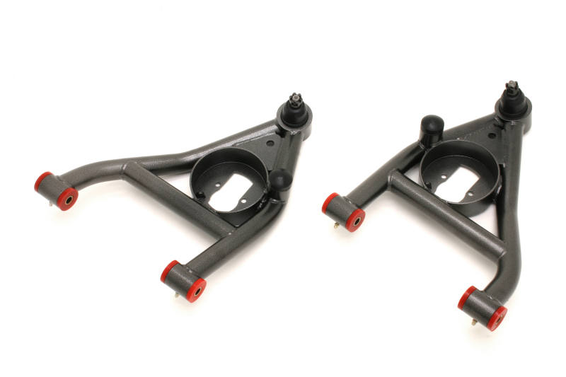 BMR AA009H - 67-69 1st Gen F-Body Lower A-Arms Non-Adj. Rear Bump Stops (Polyurethane) - Black Hammertone