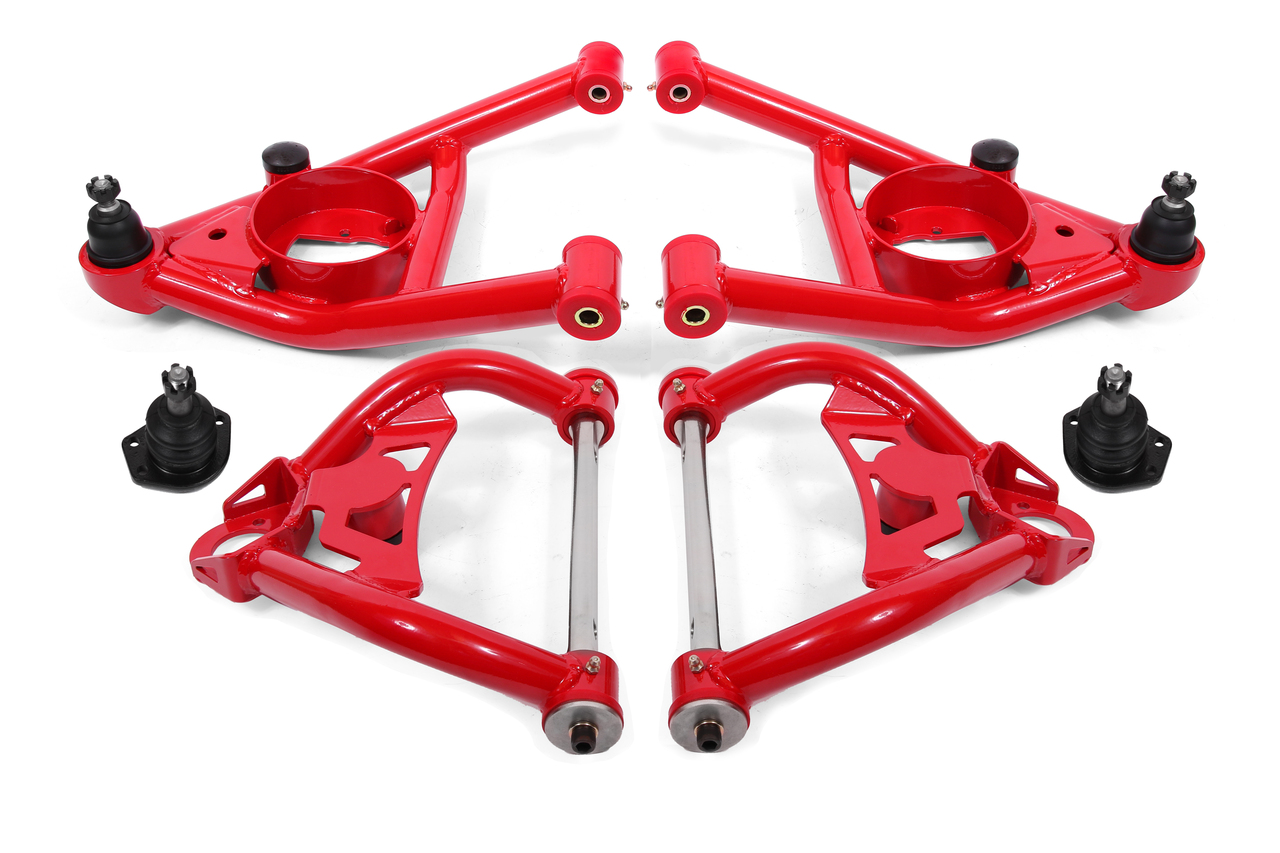 BMR AA033R - 64-72 A-Body Upper And Lower A-Arm Kit - Red