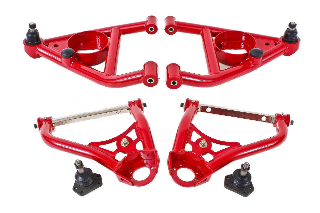 BMR AA029R - 67-69 1st Gen F-Body Upper And Lower A-Arm Kit - Red