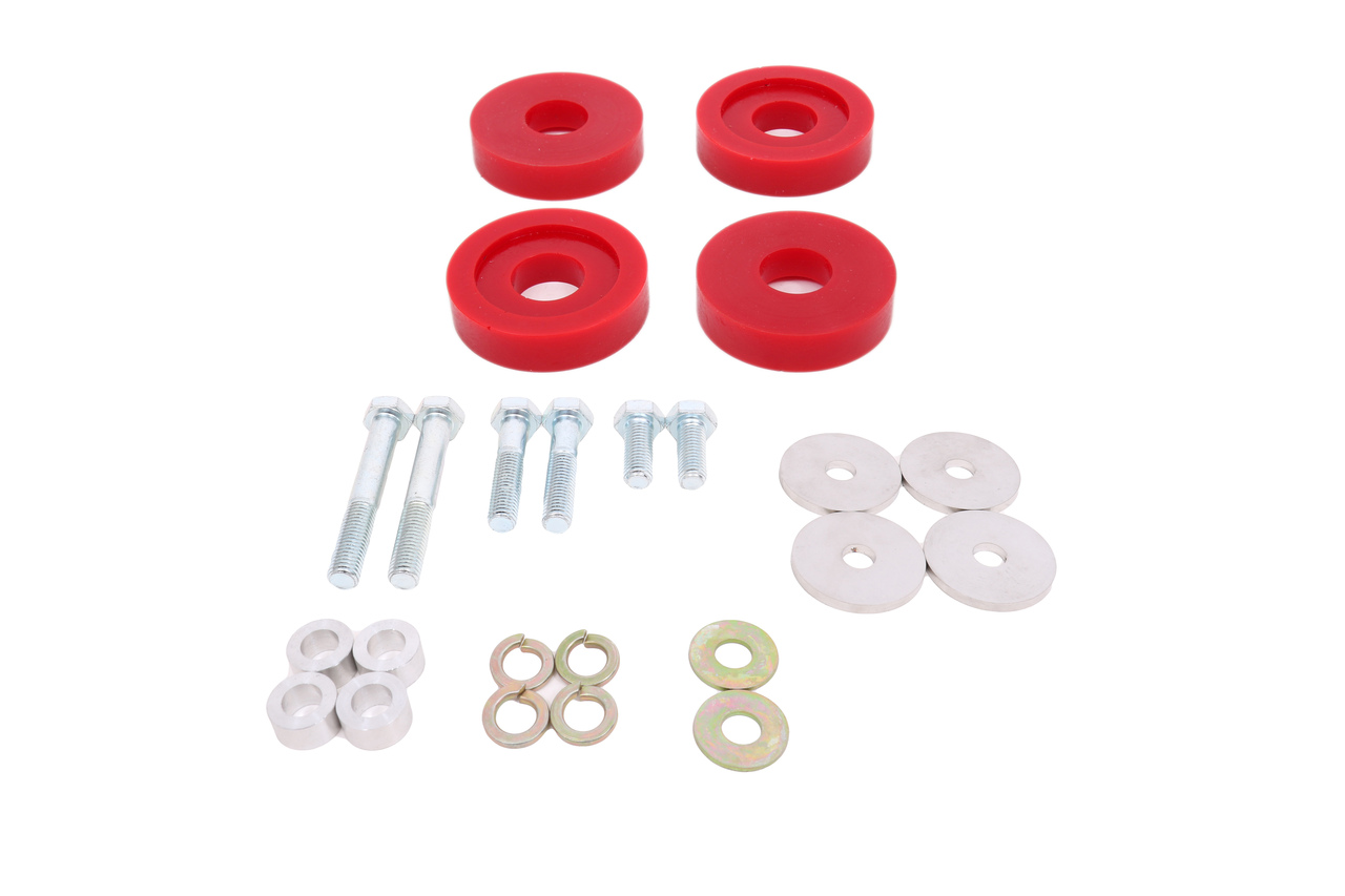 BMR BK051 - 15-17 S550 Mustang Differential Lockout Bushing Kit (Polyurethane) - Red