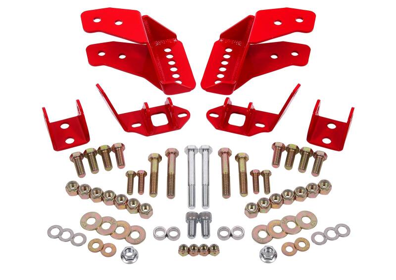 BMR CCK462R - 78-87 G-Body Coilover Conversion Kit Rear Adjustable Shock Mount Without CAB - Red