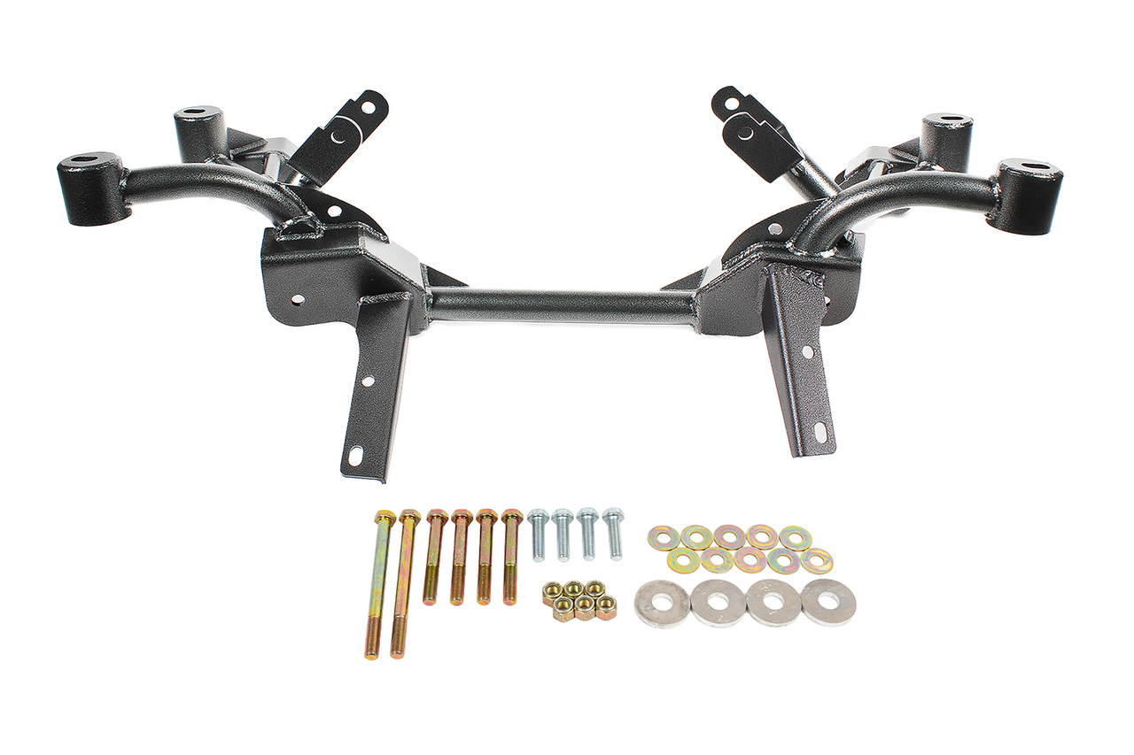 BMR KM008-1H - 82-82 3rd Gen F-Body K-Member w/ LS1 Motor Mounts and Pinto Rack Mounts - Black Hammertone