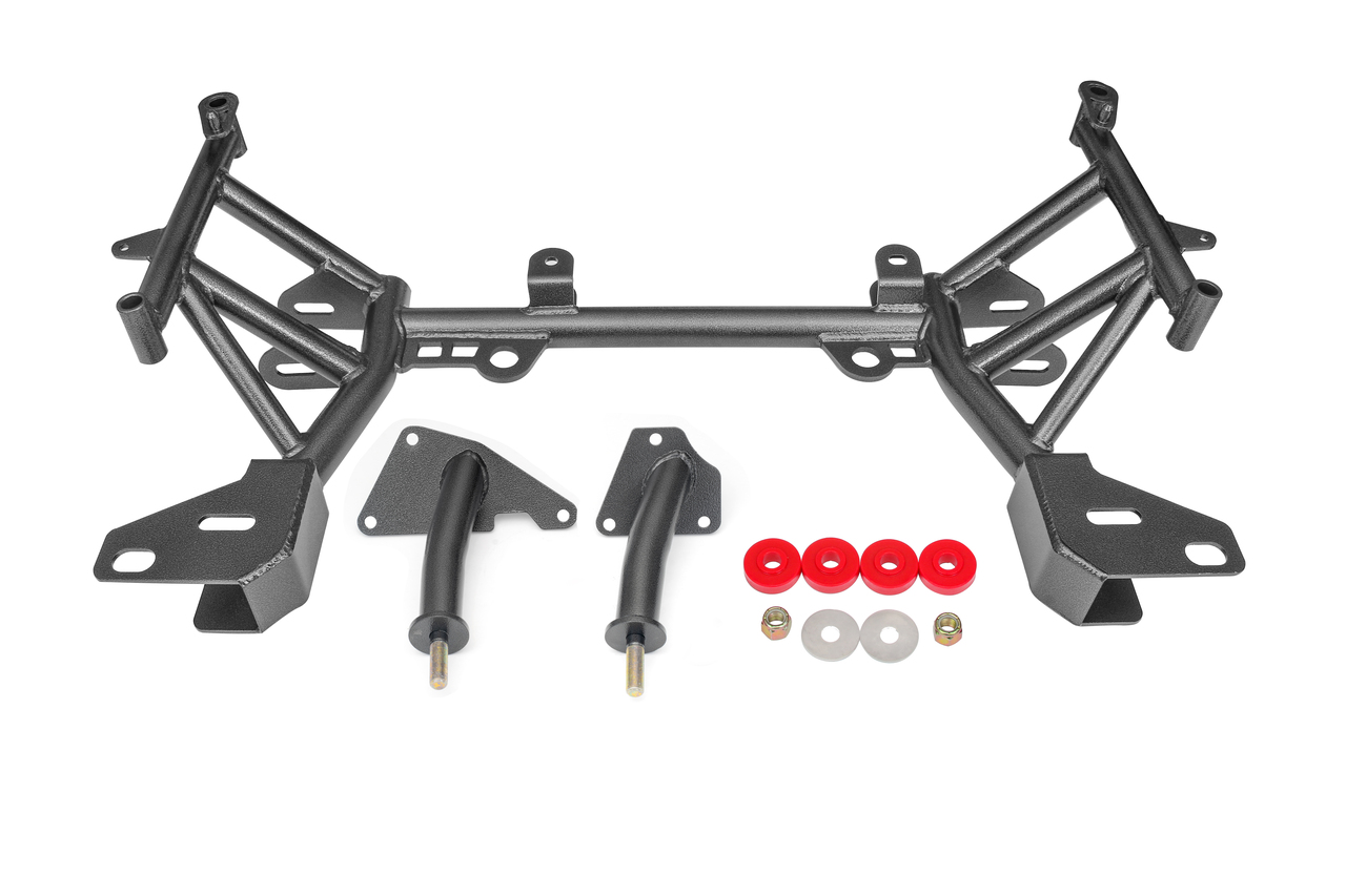 BMR KM341H - 93-02 4th Gen F-Body K-Member LT1 Motor Mounts Standard Rack Mounts Black Hammertone