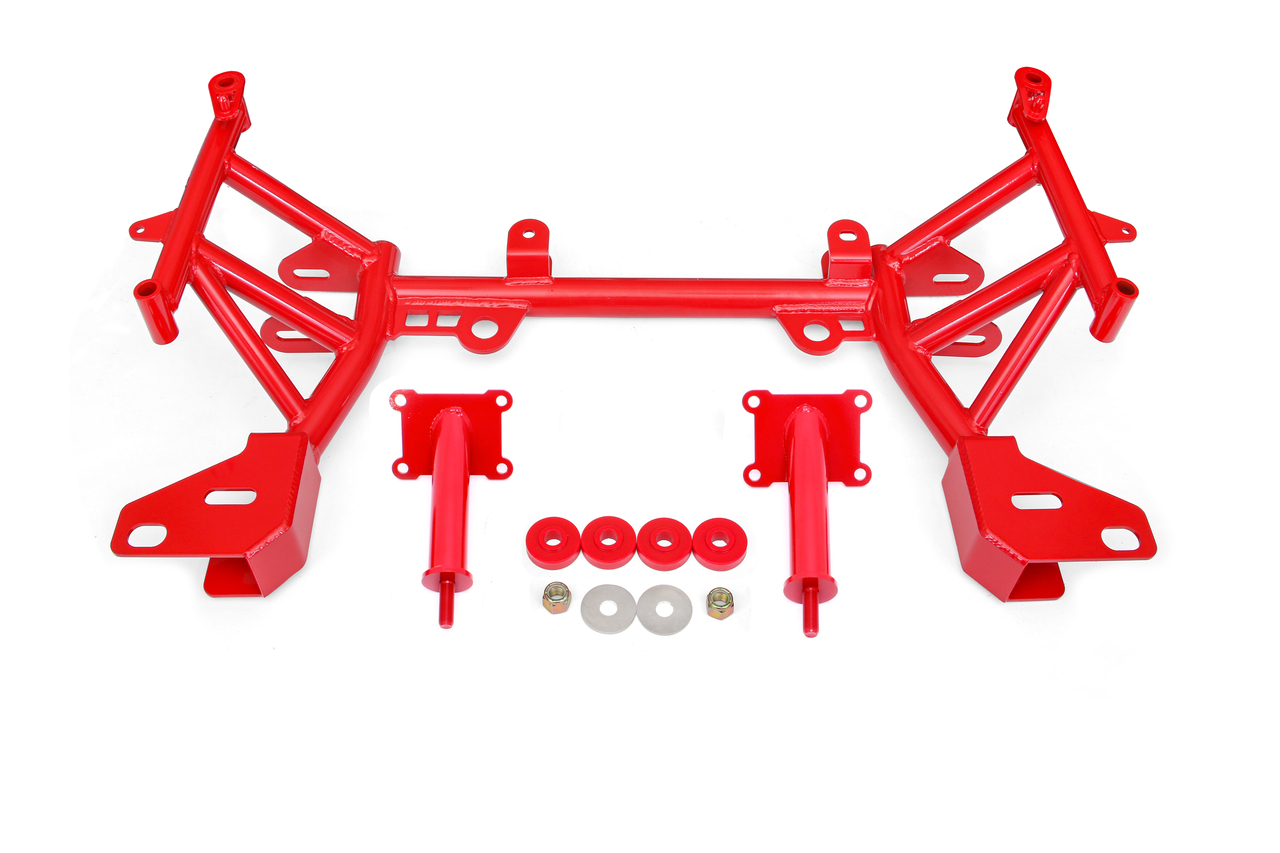 BMR KM344R - 93-02 4th Gen F-Body K-member Low Mount Turbo LS1 Motor Mounts Standard Rack Mounts - Red BMR KM344R - 93-02 4th Gen F-Body K-member Low Mount Turbo LS1 Motor Mounts Standard Rack Mounts - Red