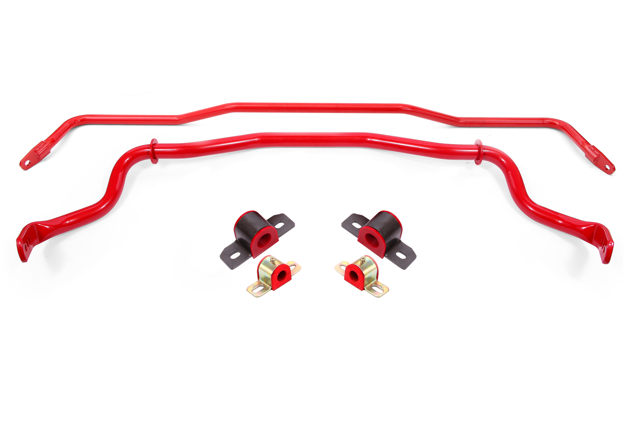 BMR SB760R - 15-22 S550 Mustang Sway Bar Kit with Bushings Front and Rear Red