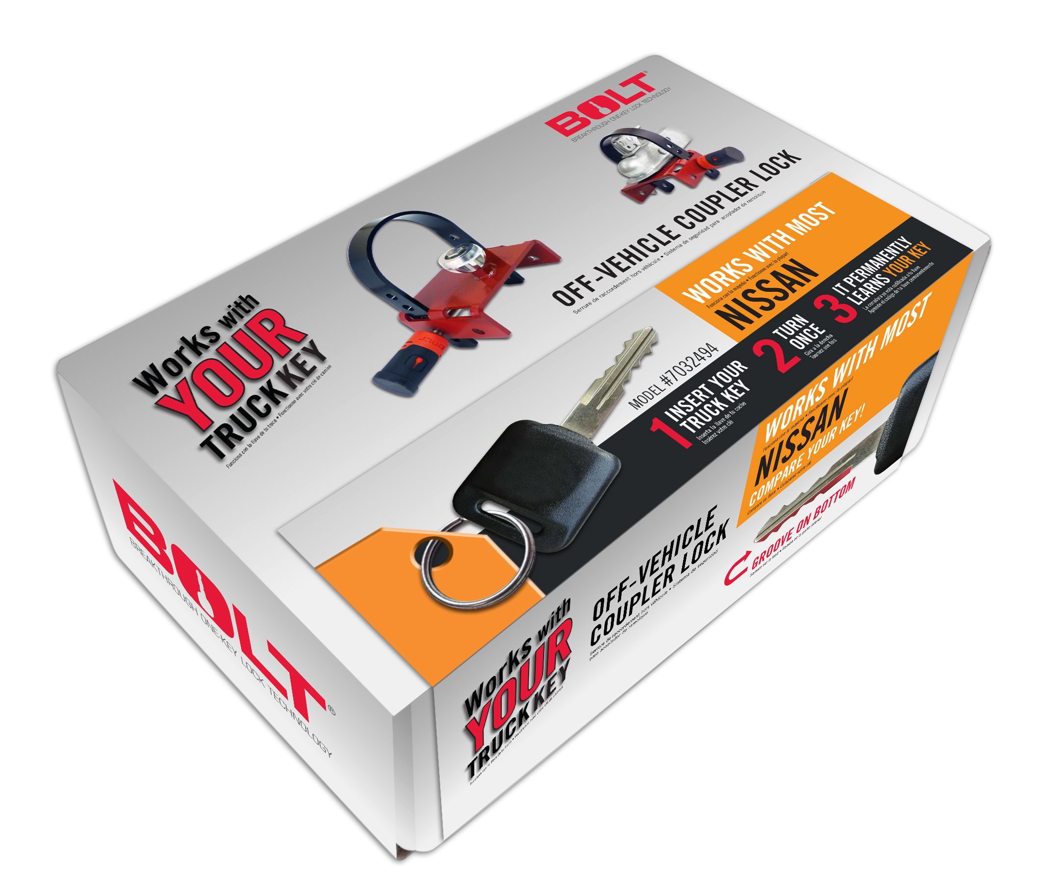 Bolt 7032494 - Off-Vehicle Coupler Lock Nissan