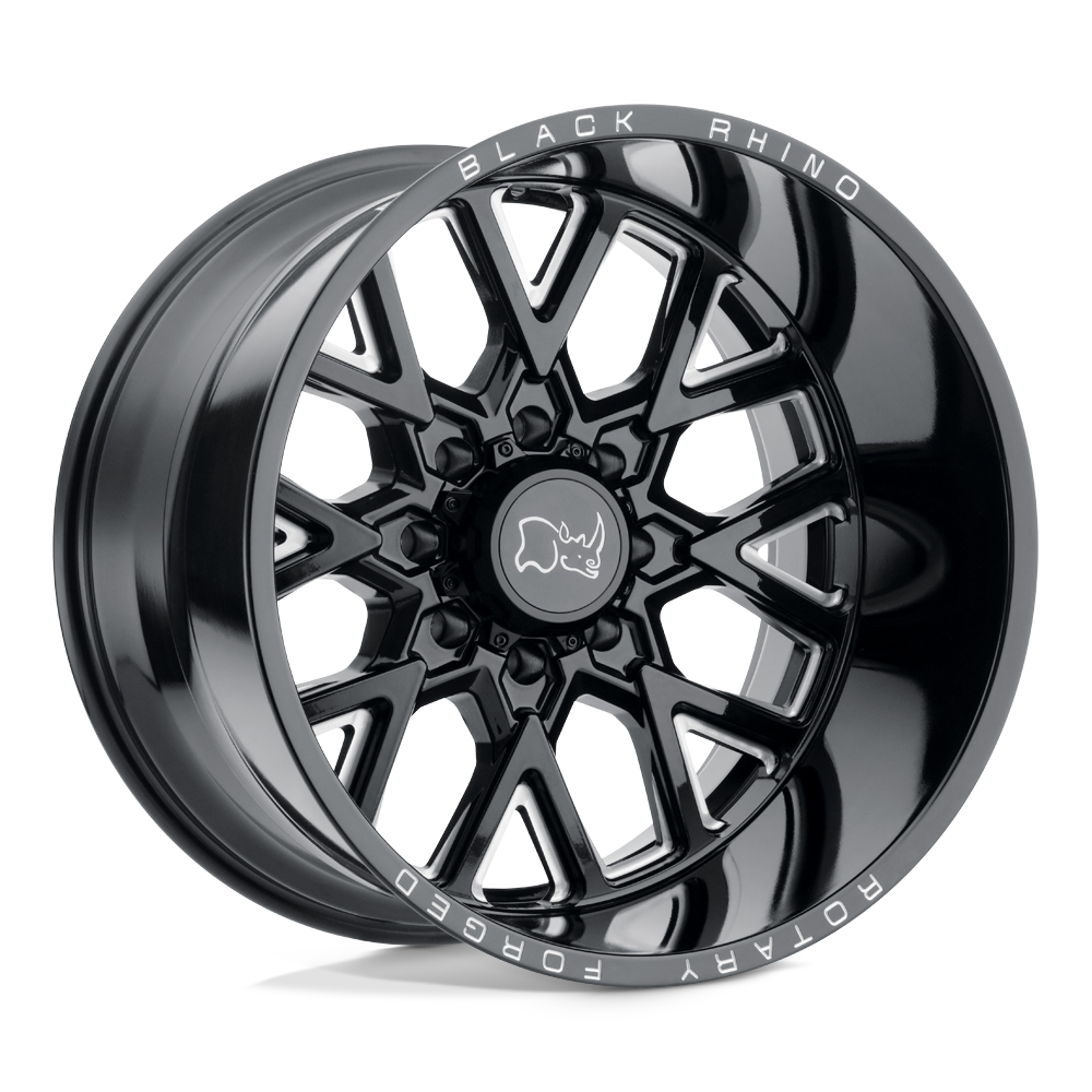 Black Rhino Wheels 2095GRM128180B25 - Grimlock 20X9.5 Gloss Black & Milled