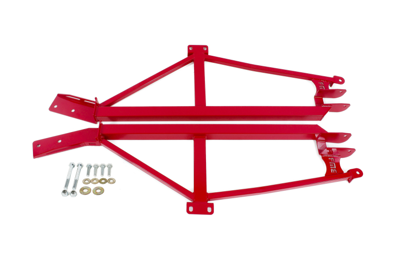 BMR SFC020R - 93-02 F-Body Non-Convertible Weld-On 4-Point Subframe Connectors - Red