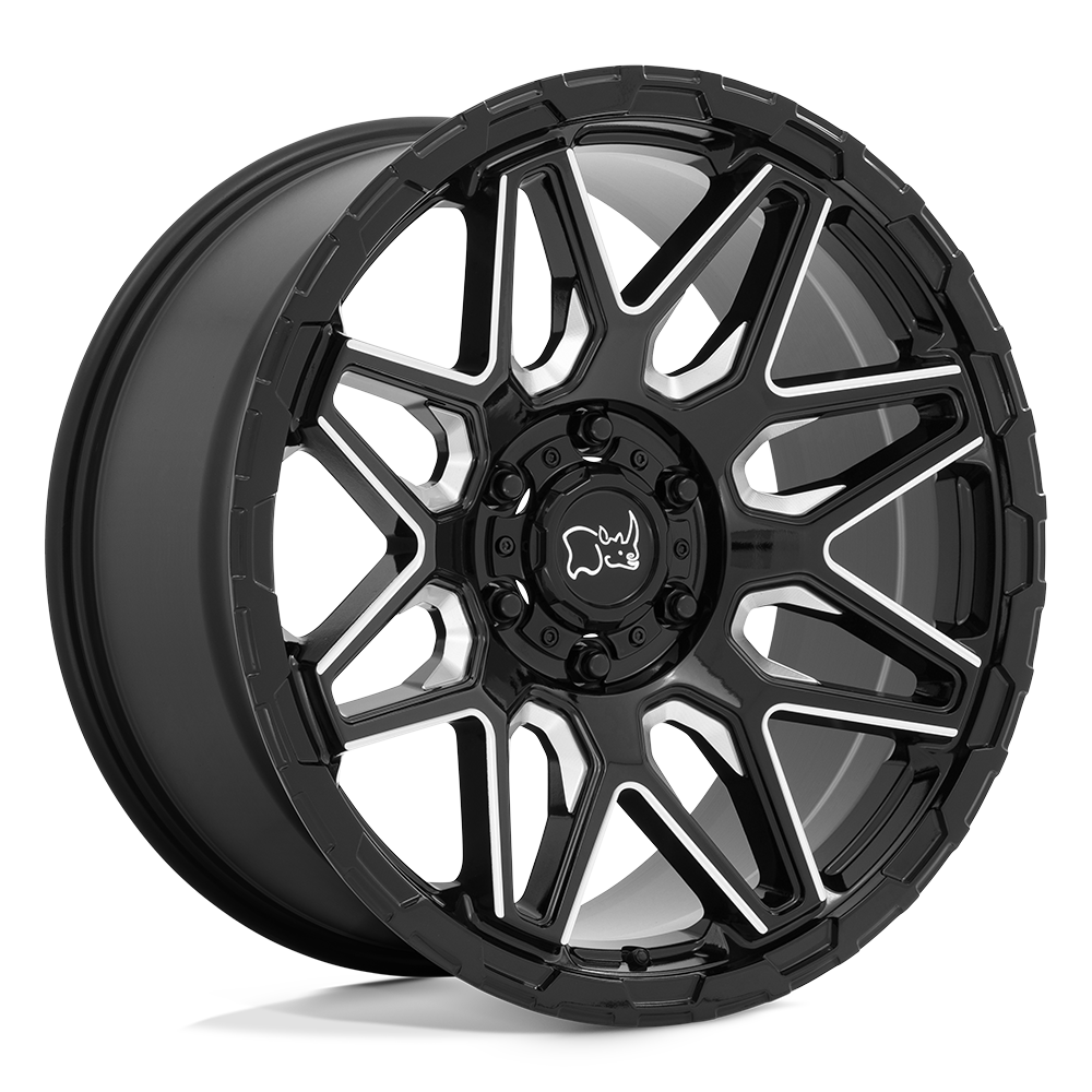 Black Rhino Wheels 2095SKW-85127B71 - Shockwave 20X9.5 Gloss Black With Milled Spokes