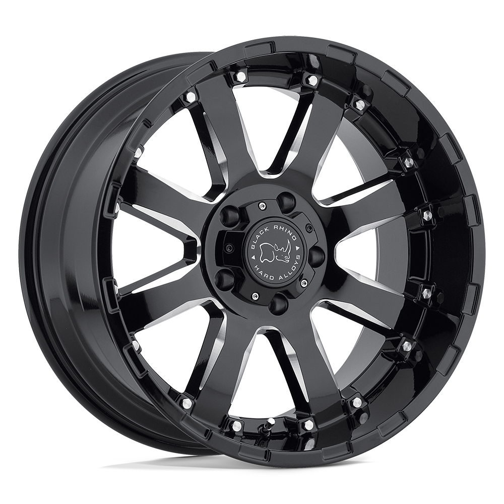 Black Rhino Wheels 2210SRA006135B87 - Sierra 22X10 Gloss Black W/ Milled Spokes