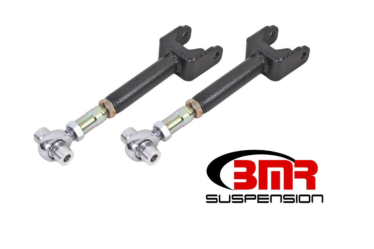 BMR UTCA044H - 64-67 A-Body Upper Control Arms On-Car Adj. Rod Ends - Black Hammertone
