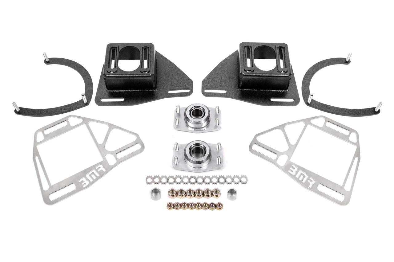 BMR WAK331H - Suspension 82-92 Chevy Camaro Caster/Camber Plates w/ Lockout Plates - Black Hammertone