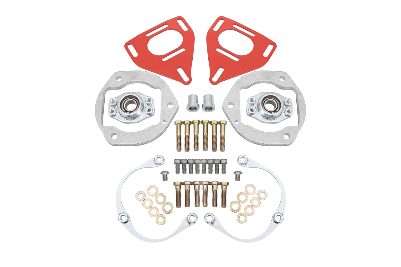 BMR WAK360R - 16-24 Chevy Camaro Caster Camber Plates - Red