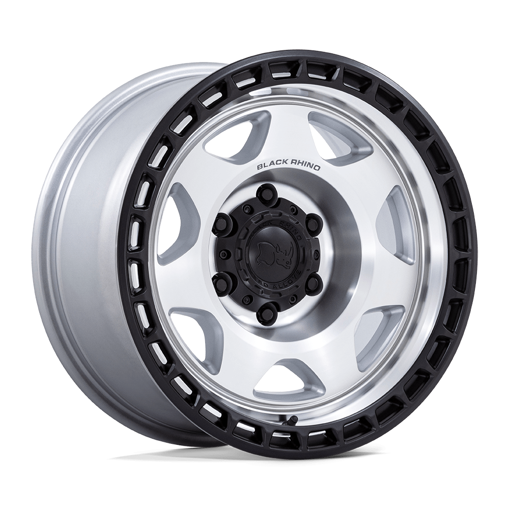 Black Rhino Wheels BR018SD17856810N - Br018 Voyager 17X8.5 Silver Machined Face W/ Matte Black Lip