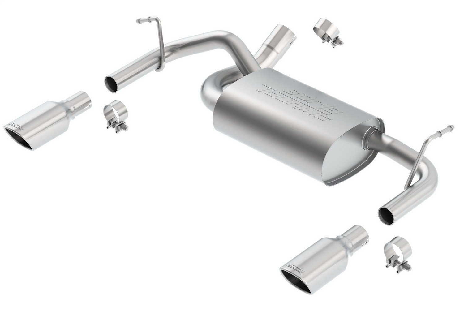 Borla 11834 - 12-16 Jeep Wrangler 3.6L AT/MT 4WD Single Split Rr Exit Touring Exhaust (rear section only)