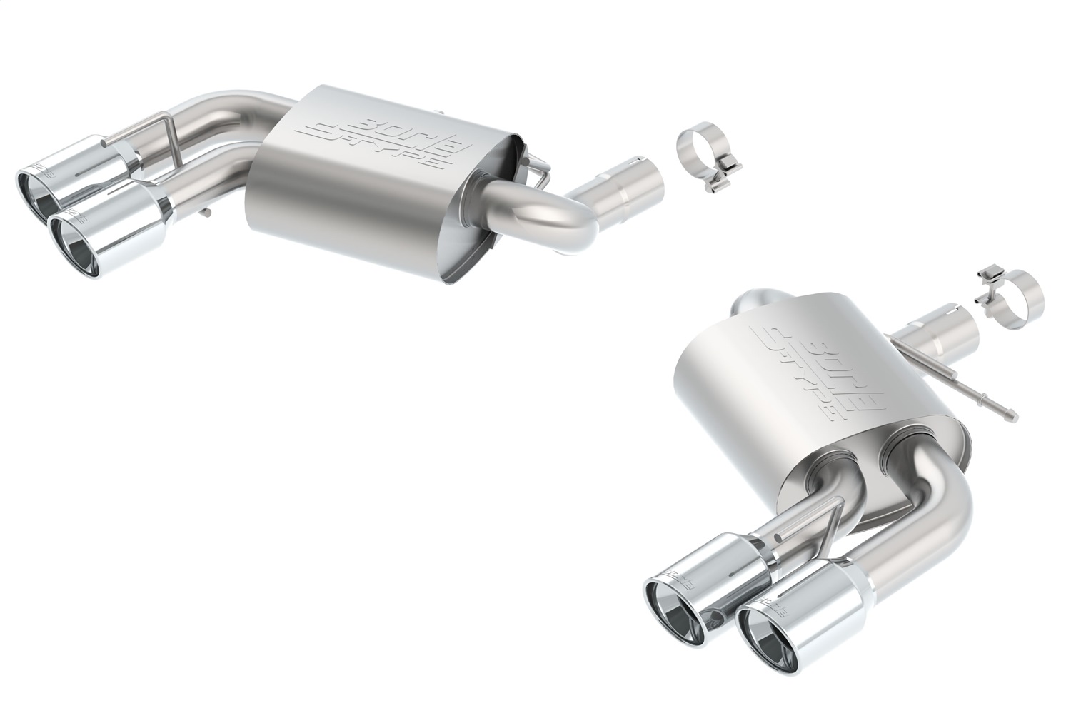 Borla 11920 - 2016 Chevy Camaro 6.2L AT/MT S-Type Rear Section Exhaust w/o Dual Mode Valves