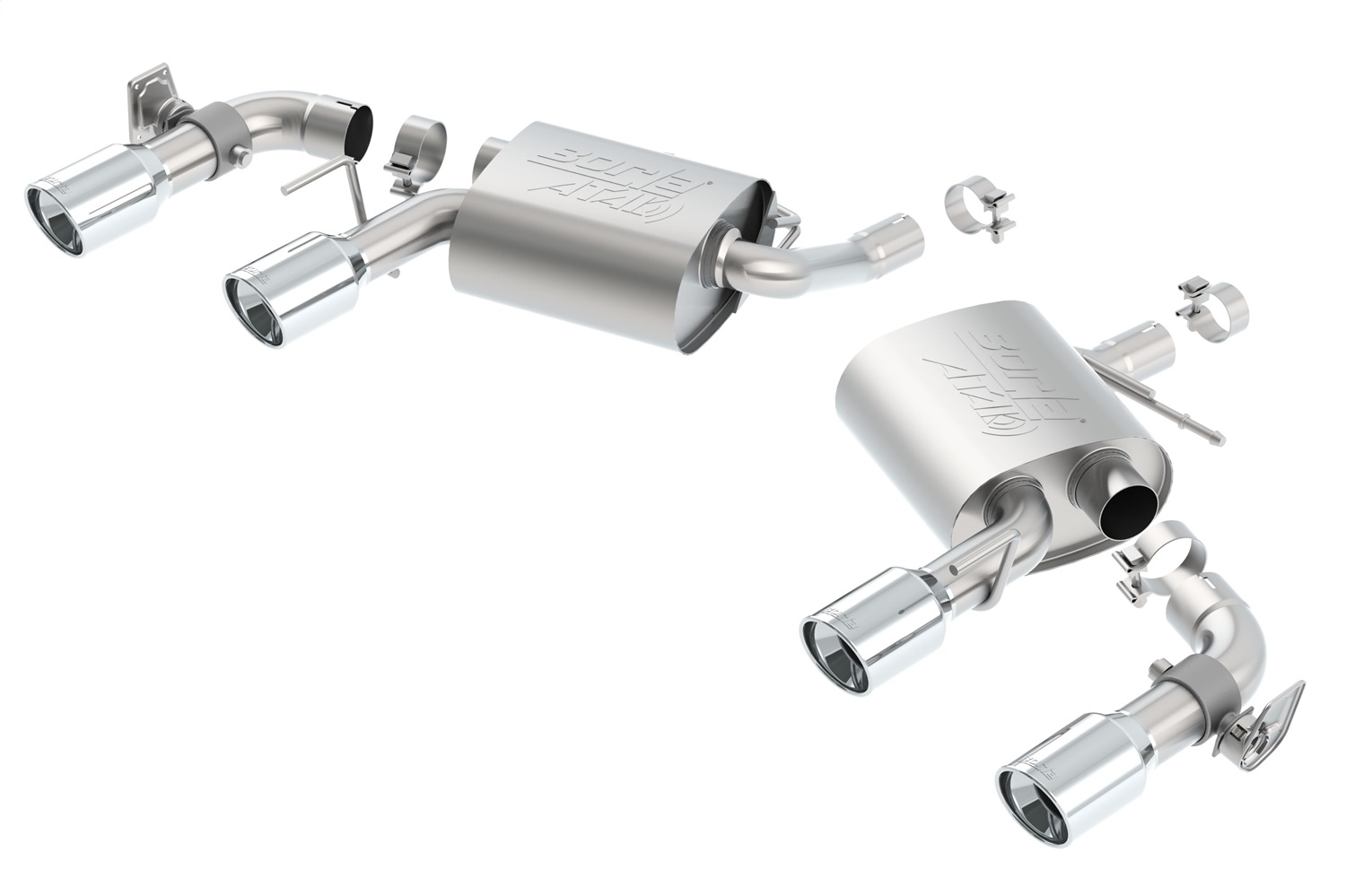 Borla 11931 - 2016 Chevy Camaro V6 AT/MT ATAK Rear Section Exhaust w/ Dual Mode Valves